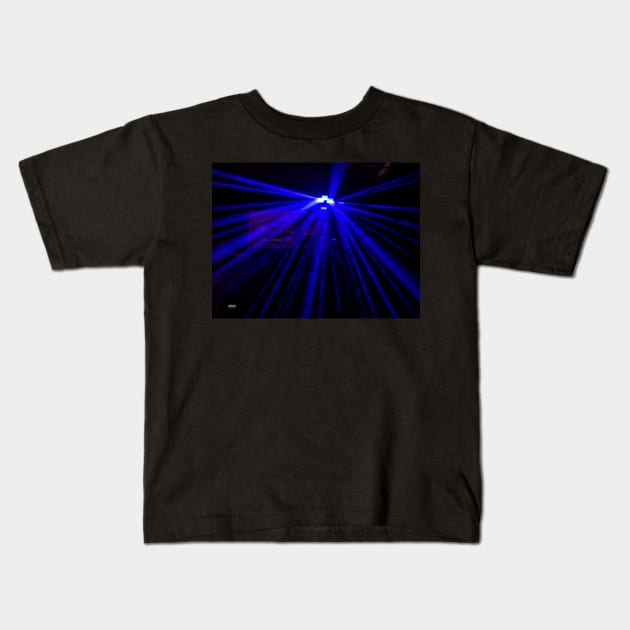 BLUE LASER UFO Kids T-Shirt by neilstuartcoffey